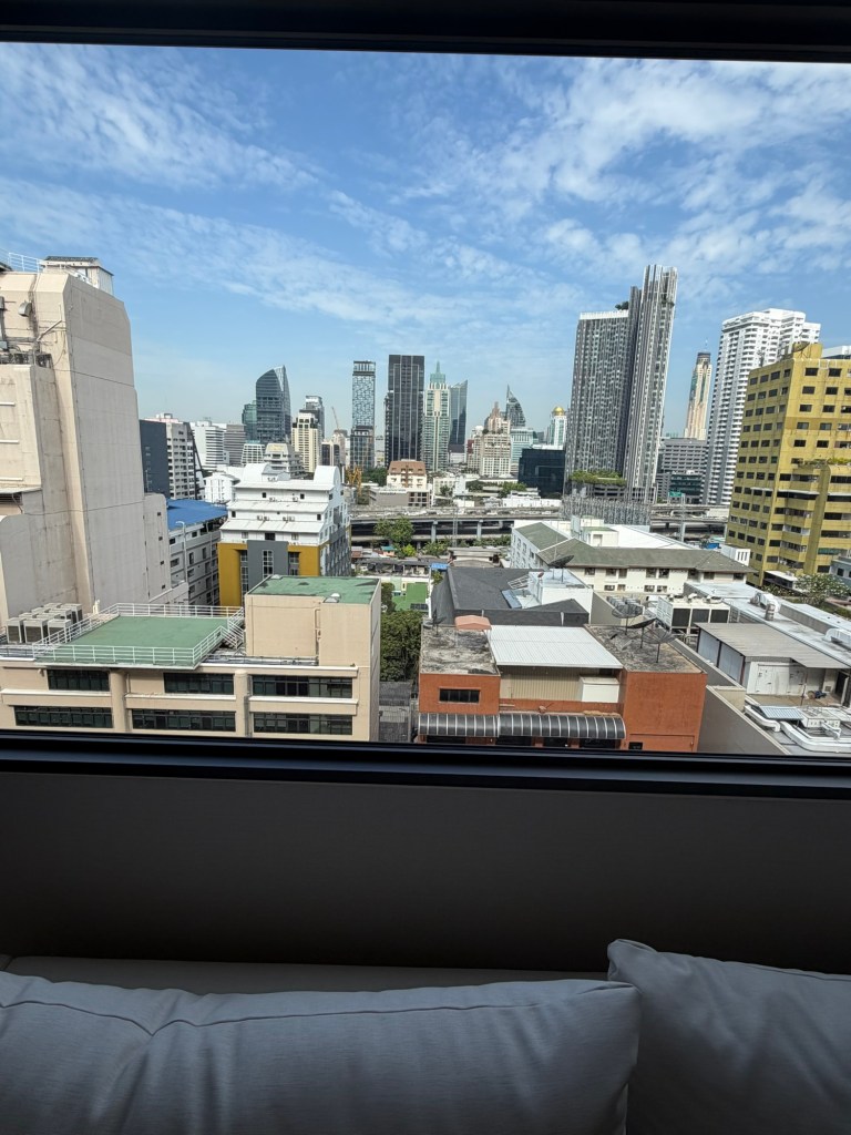 Bangkok city view from hospital room during medical stay abroad