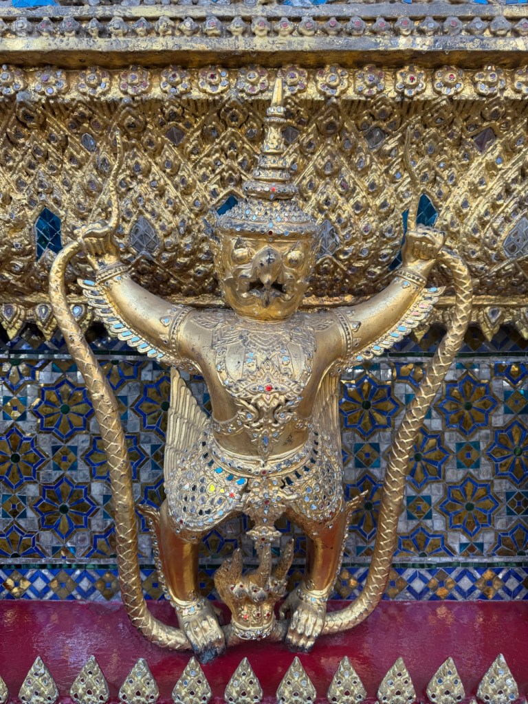 Guardian statue at the Grand Palace temple complex in Bangkok Thailand