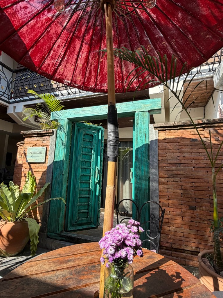 Courtyard entrance at Soi One Bedrooms guesthouse near Pai Walking Street in Pai, Thailand